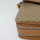 CELINE Macadam Canvas Shoulder Bag Beige Gold Auth 117362-9