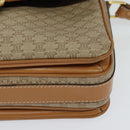 CELINE Macadam Canvas Shoulder Bag Beige Gold Auth 117362-14