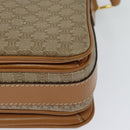 CELINE Macadam Canvas Shoulder Bag Beige Gold Auth 117362-16