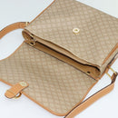 CELINE Macadam Canvas Shoulder Bag Beige Gold Auth 117362-17
