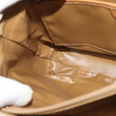 CELINE Macadam Canvas Shoulder Bag Beige Gold Auth 117362-20