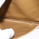 CELINE Macadam Canvas Shoulder Bag Beige Gold Auth 117362-24