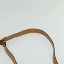 CELINE Macadam Canvas Shoulder Bag Beige Gold Auth 117362-8