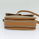 CELINE Macadam Canvas Shoulder Bag Beige Gold Auth 117362-5