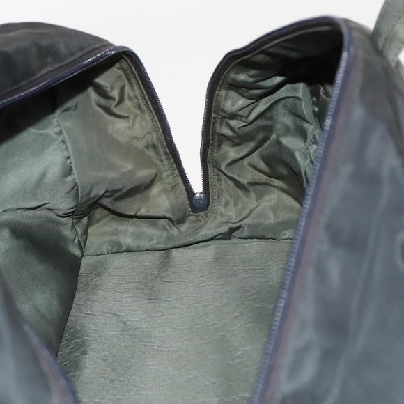 PRADA Sports Boston Bag Nylon Black Silver Auth 117366