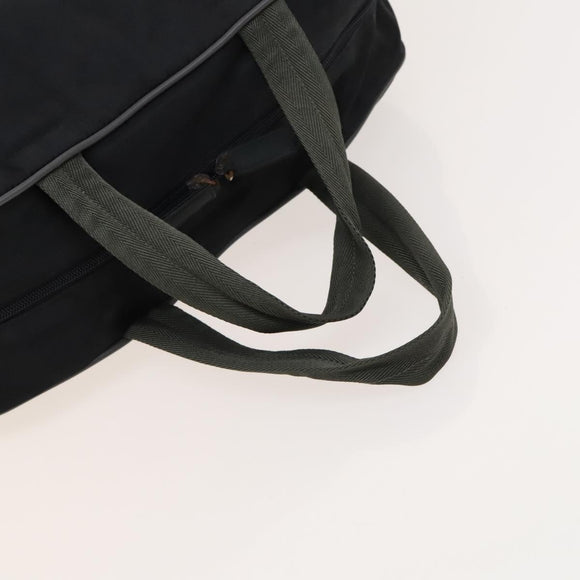 PRADA Sports Boston Bag Nylon Black Silver Auth 117366