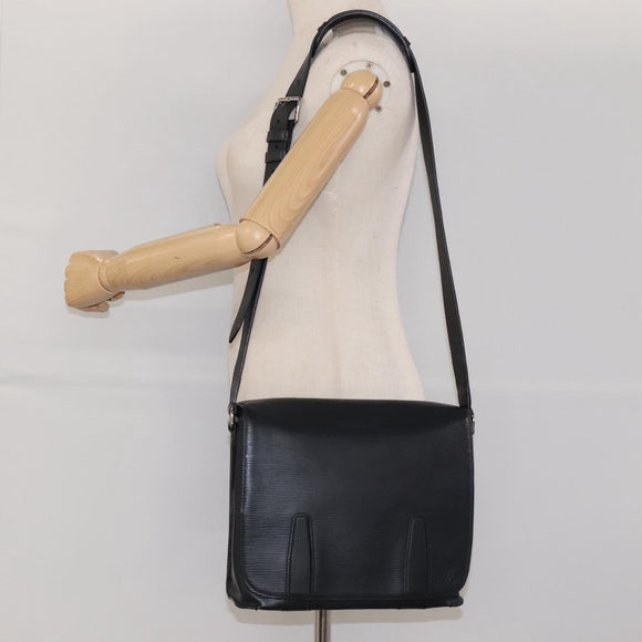 LOUIS VUITTON Epi Harrington Messenger PM Shoulder Bag Black M53404 Auth 117374