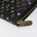 LOUIS VUITTON Monogram Multicolor Zippy Wallet Long Black M60243 LV Auth 117381-15