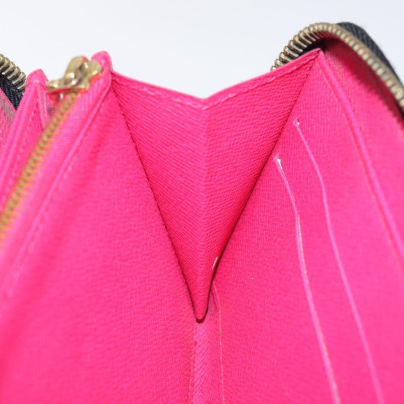 LOUIS VUITTON Monogram Multicolor Zippy Wallet Long Black M60243 LV Auth 117381