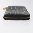 LOUIS VUITTON Monogram Multicolor Zippy Wallet Long Black M60243 LV Auth 117381-3