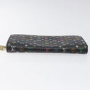 LOUIS VUITTON Monogram Multicolor Zippy Wallet Long Black M60243 LV Auth 117381-6