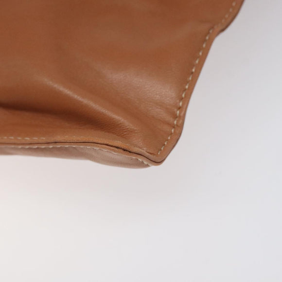 LOEWE Anagram Hand Bag Leather Brown Auth 117386