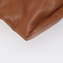 LOEWE Anagram Hand Bag Leather Brown Auth 117386-16