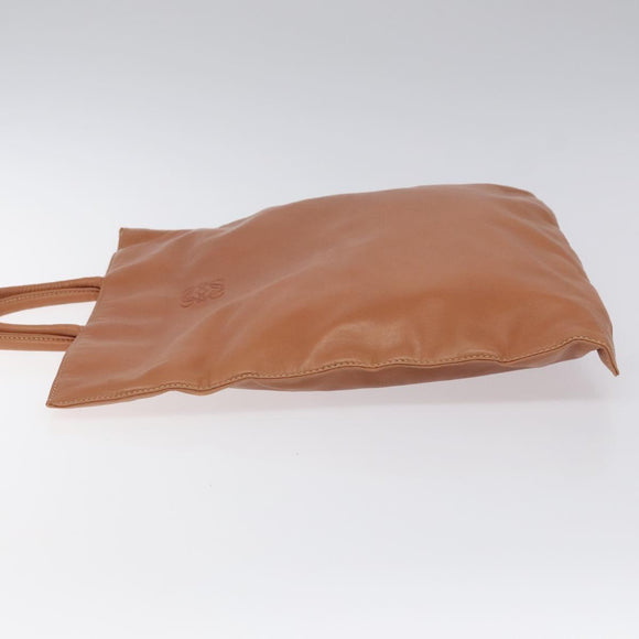 LOEWE Anagram Hand Bag Leather Brown Auth 117386