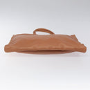LOEWE Anagram Hand Bag Leather Brown Auth 117386-5