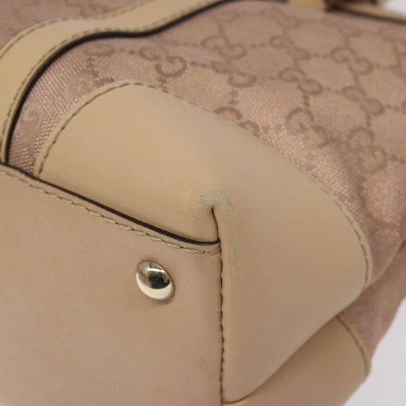 GUCCI GG Canvas Lovely Tote Bag Pink Gold 257069 Auth 117391