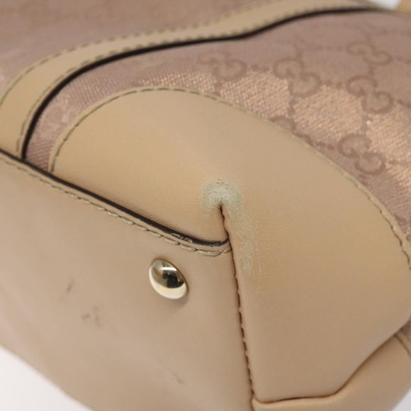 GUCCI GG Canvas Lovely Tote Bag Pink Gold 257069 Auth 117391