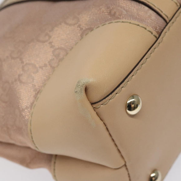 GUCCI GG Canvas Lovely Tote Bag Pink Gold 257069 Auth 117391