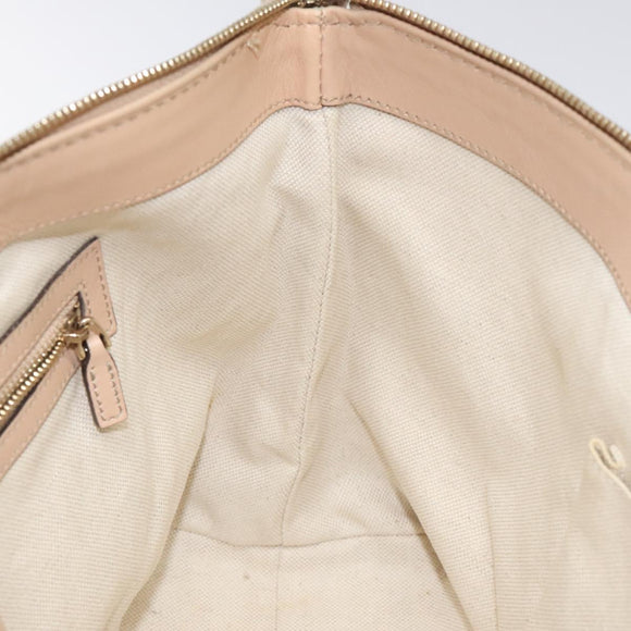 GUCCI GG Canvas Lovely Tote Bag Pink Gold 257069 Auth 117391