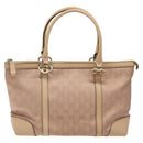 GUCCI GG Canvas Lovely Tote Bag Pink Gold 257069 Auth 117391-13