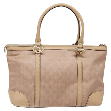 GUCCI GG Canvas Lovely Tote Bag Pink Gold 257069 Auth 117391 - 0