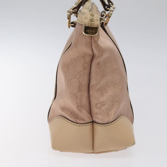 GUCCI GG Canvas Lovely Tote Bag Pink Gold 257069 Auth 117391