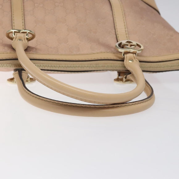 GUCCI GG Canvas Lovely Tote Bag Pink Gold 257069 Auth 117391
