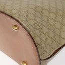 CELINE Macadam Canvas Hand Bag PVC Beige Gold Auth 117394-15