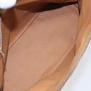 CELINE Macadam Canvas Hand Bag PVC Beige Gold Auth 117394-11