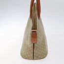 CELINE Macadam Canvas Hand Bag PVC Beige Gold Auth 117394-3