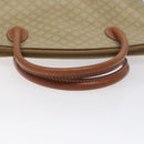 CELINE Macadam Canvas Hand Bag PVC Beige Gold Auth 117394-7