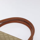 CELINE Macadam Canvas Hand Bag PVC Beige Gold Auth 117394-8