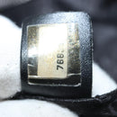 CHANEL Choco Bar line Shoulder Bag Caviar Skin Black CC Auth 117397-12