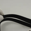 CHANEL Choco Bar line Shoulder Bag Caviar Skin Black CC Auth 117397-8