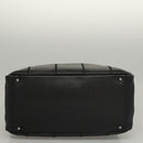 CHANEL Choco Bar line Shoulder Bag Caviar Skin Black CC Auth 117397-5