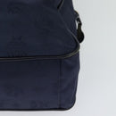 MCM Logogram Vicetos Shoulder Bag Nylon Navy Gold Auth 117398-13