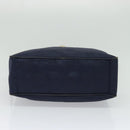 MCM Logogram Vicetos Shoulder Bag Nylon Navy Gold Auth 117398-9