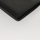 LOUIS VUITTON Epi Envelope Carte de Visite Card Case Black M60652 Auth 117408-16
