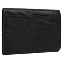 LOUIS VUITTON Epi Envelope Carte de Visite Card Case Black M60652 Auth 117408-1
