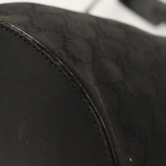 GUCCI GG Canvas Shoulder Bag Black Silver 106240 Auth 117411