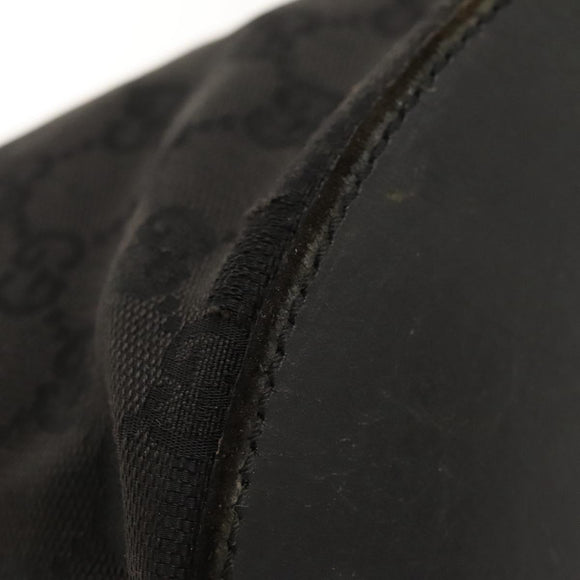 GUCCI GG Canvas Shoulder Bag Black Silver 106240 Auth 117411