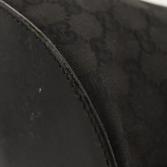 GUCCI GG Canvas Shoulder Bag Black Silver 106240 Auth 117411