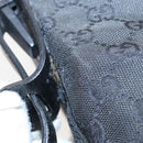 GUCCI GG Canvas Shoulder Bag Black Silver 106240 Auth 117411-10