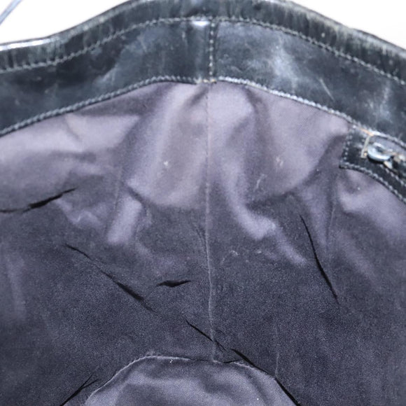 GUCCI GG Canvas Shoulder Bag Black Silver 106240 Auth 117411