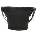 GUCCI GG Canvas Shoulder Bag Black Silver 106240 Auth 117411-2