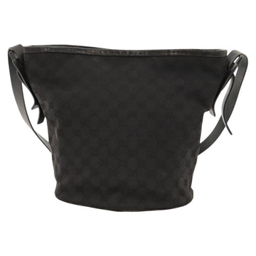 GUCCI GG Canvas Shoulder Bag Black Silver 106240 Auth 117411 - 0