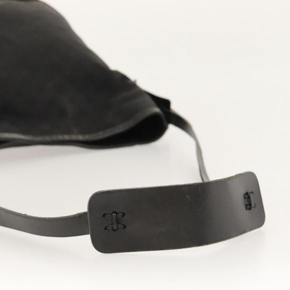 GUCCI GG Canvas Shoulder Bag Black Silver 106240 Auth 117411