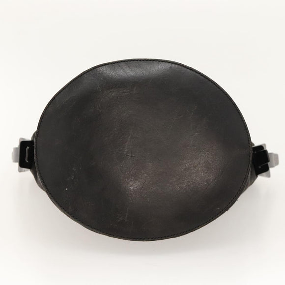 GUCCI GG Canvas Shoulder Bag Black Silver 106240 Auth 117411