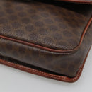 CELINE Macadam Canvas Shoulder Bag PVC Leather Brown Auth 117431-9