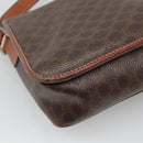 CELINE Macadam Canvas Shoulder Bag PVC Leather Brown Auth 117431-16